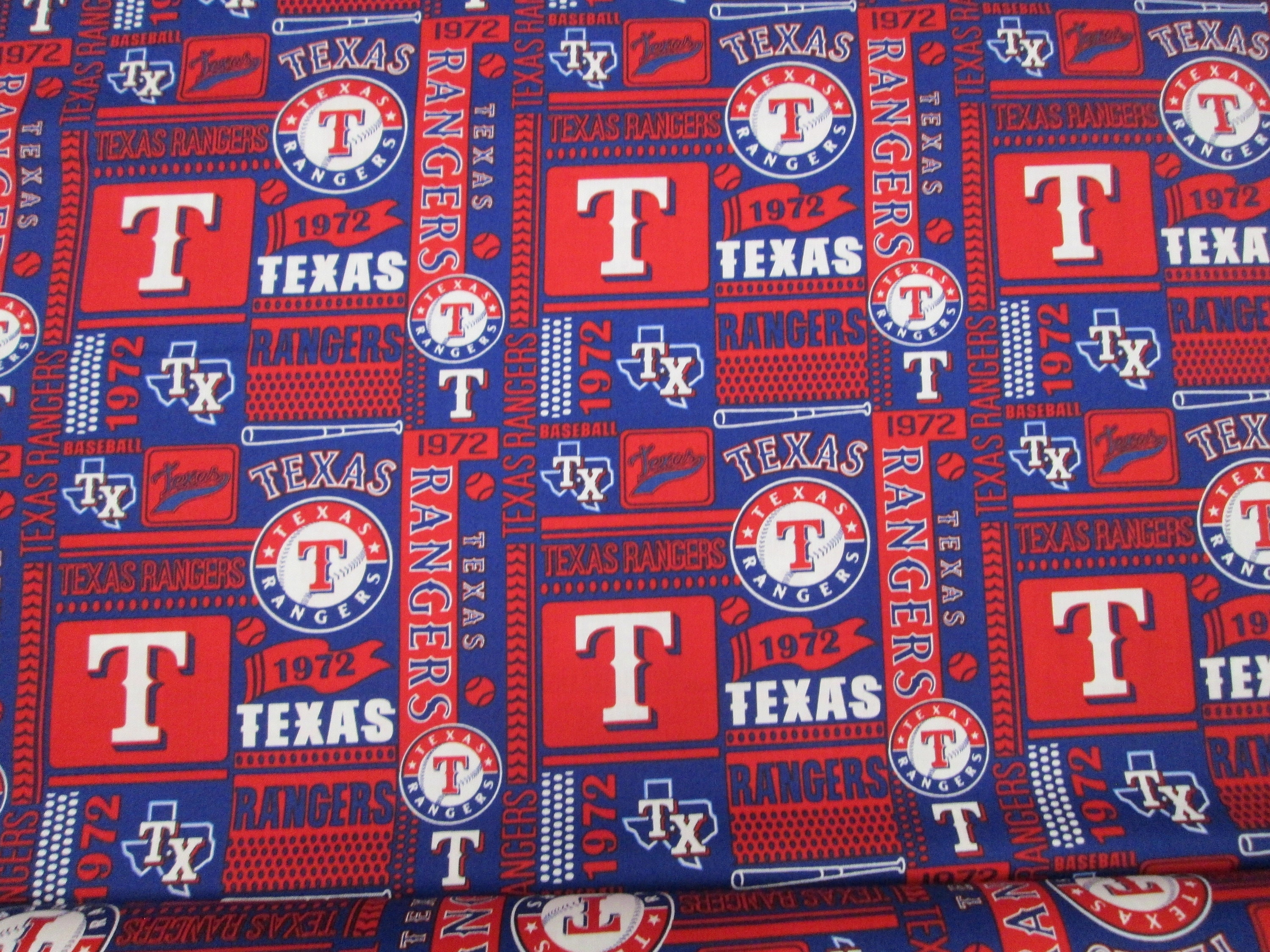 Maker of Jacket Sports Leagues Jackets MLB Texas Rangers Royal Blue and Red Satin