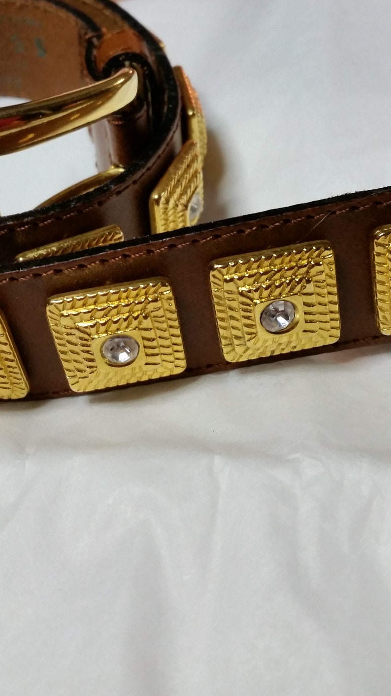 Brown Leather Belt Made in Italy Size LARGE 39 inches long | Etsy