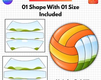 Volleyball Panel Template, Volleyball Wrap Canva Template, Editable Sports Ball Panel, Sublimation Volleyball Design, Custom Photo Ball, DIY