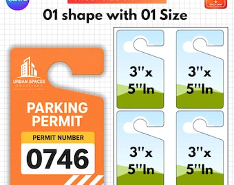 Parking Permit Tag Template, Parking Permit Hang Tag, Editable Canva Parking Pass, Visitor Parking Tag, Staff Parking Pass, Printable