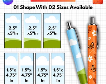 Pen Wrap Template Canva, Sublimation Pen Wrap, Epoxy Pen Wrap, Pen Wrapper Template, Pen Wrap SVG, Editable Pen Design, 2 Sizes