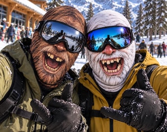 Sasquatch Yeti bivakmuts, Bigfoot ski gezichtsmasker