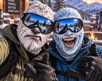 IJsmonster Sneeuwbeest Balaclava Masker, Grappig Ski Gezichtsmasker, Camping Cadeau voor Mannen, Winter Outdoor
