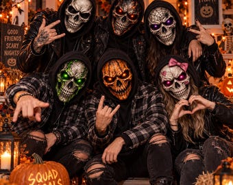 Eng schedelmasker/balaclava, accessoire voor een horrorfeestkostuum