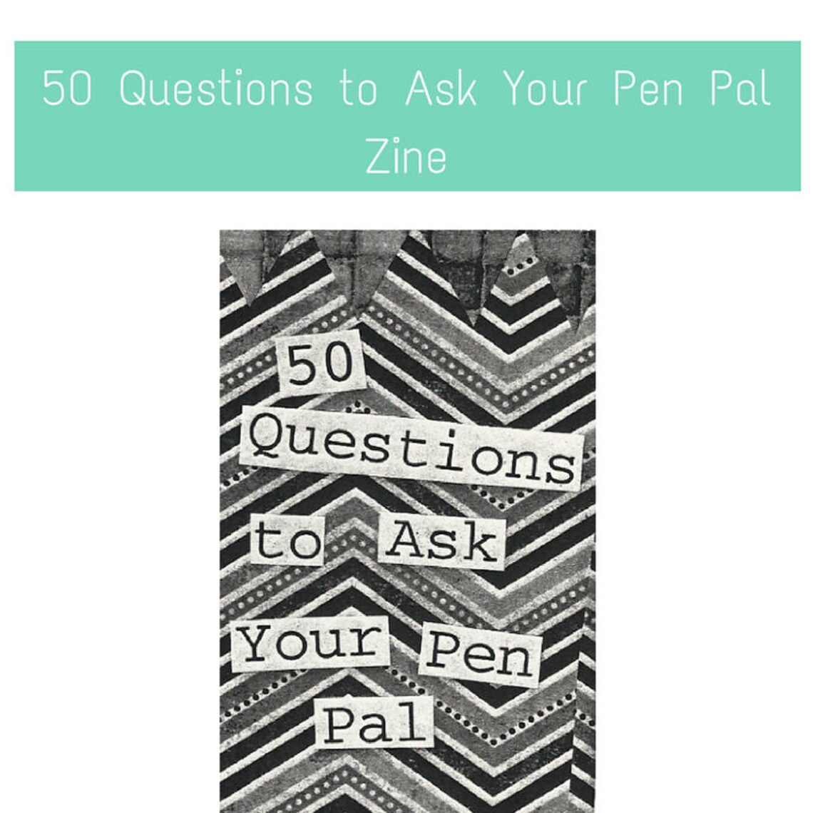 50 Questions to Ask Your PenPal Handmade Zine filled with | Etsy