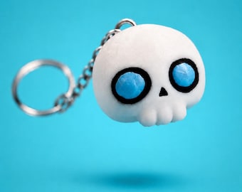Taplings™ Skully NFC-Schlüsselanhänger | Programmierbarer und wiederbeschreibbarer NFC-Smarttag | Webseiten, Links, Musik & Social Media teilen | Sammlerfigur