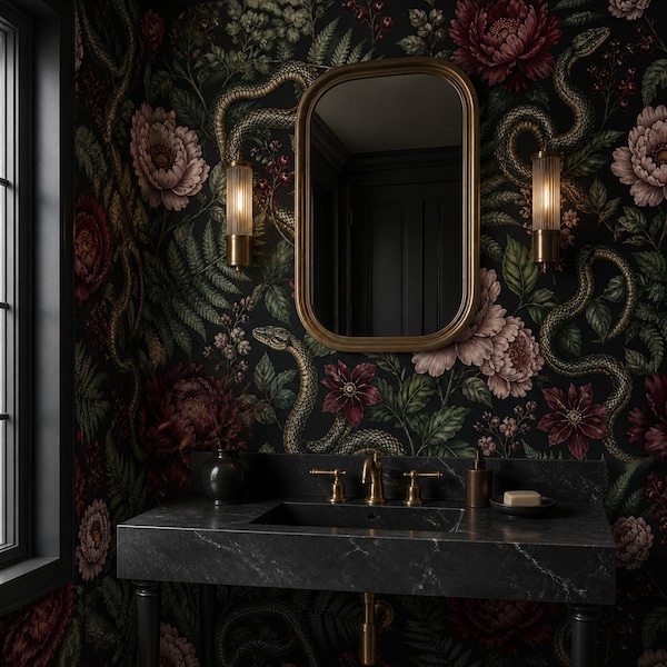 Dark Wallpaper No Flowers - Etsy