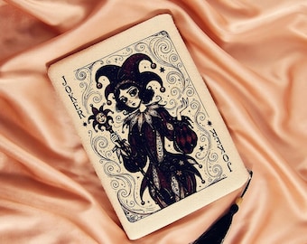 Joker Card Clutch, Original Art Print Evening Handbag, Purse