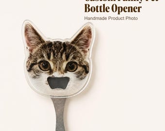 Apribottiglie personalizzato con ritratto di animale domestico, calamita da frigo personalizzata per cani e gatti, apribottiglie in acrilico