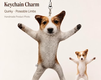 Ciondolo personalizzato a forma di animale domestico in peluche, con arti pieghevoli e mobili, regalo antistress per gli amanti degli animali.