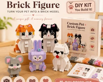 Kit fai-da-te per creare statuette personalizzate di animali domestici – Set di costruzioni personalizzato, ricordo per gli amanti degli animali