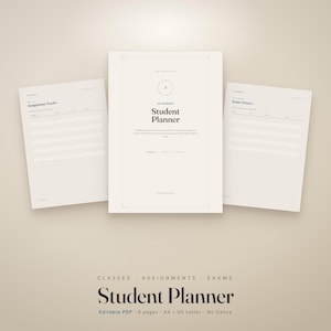 Agenda étudiant imprimable et modifiable, calendrier scolaire, suivi des cours, des devoirs, des examens et des études (PDF), journal des notes