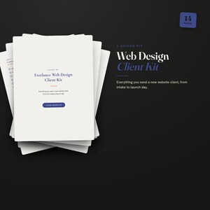 Freelance Web Design Client Kit PDF, Website Project Questionnaire, New Client Intake Planner (Editable)