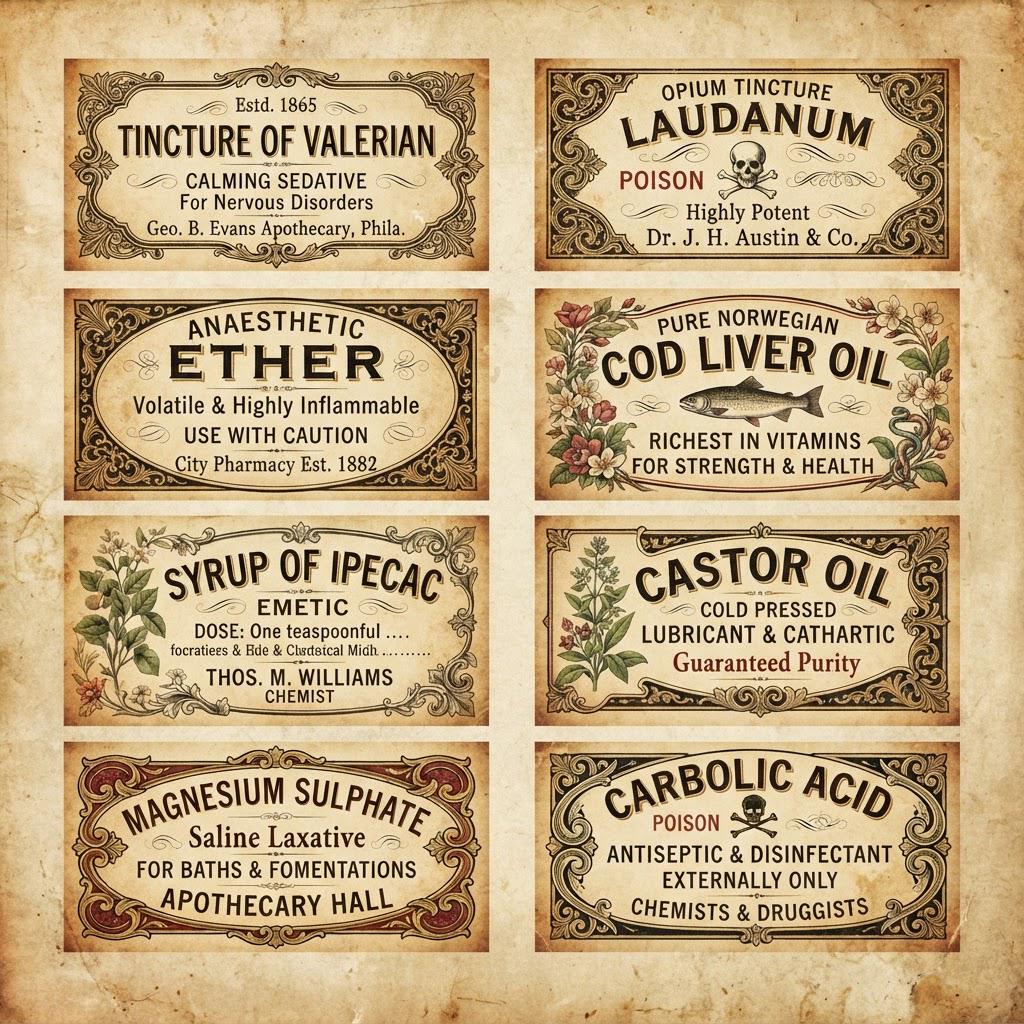 Antique Medicine Bottle Labels Printable - Etsy