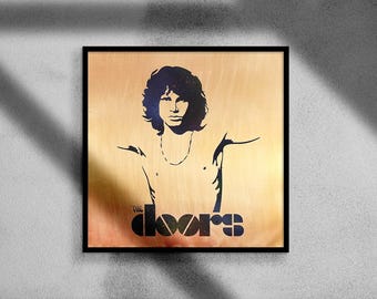 Jim Morrison, The Doors - Opera d'arte da parete in metallo. Materiali e dimensioni personalizzabili.