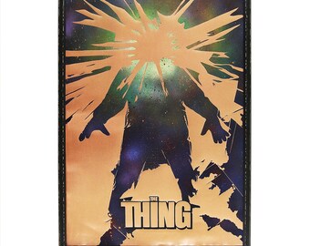 Poster da parete in metallo "La Cosa". Locandina del film horror: rame inciso a mano (50 x 70 cm)