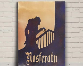 Nosferatu, poster in metallo da parete. Locandina del film muto. Materiali e dimensioni personalizzabili.