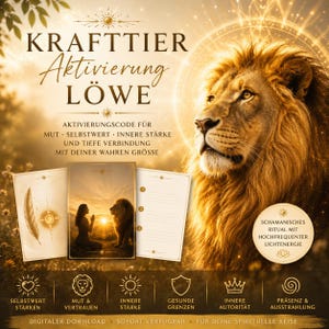 Shamanic Power Animal Activation Lion | Activation Code | High-Frequency Light Energy | Courage, Self-Worth, Inner Strength - Initiation