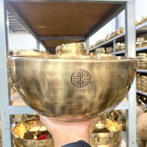 9 Inch Himalayan Full Moon Singing Bowl – Hand Hammered Meditation Bowl with Cushion & Mallet – Chakra , Energy Healing - Mindfulness Gift