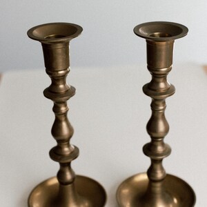 Vintage 10” Tall Brass Candlestick Holders Set of 2 - Solid Brass Taper Stands bild 2