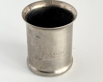 Vintage Jack Daniel's Jigger | J. Daniel Lynchburg Tenn Silverplate Shot Cup | Tennessee Whiskey Memorabilia