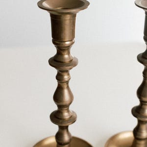 Vintage 10” Tall Brass Candlestick Holders Set of 2 - Solid Brass Taper Stands bild 5