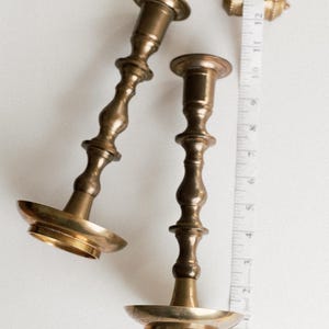 Vintage 10” Tall Brass Candlestick Holders Set of 2 - Solid Brass Taper Stands bild 4