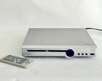 Vintage Desay DS-5701 DVD Player | Early 2000s Multi Format | Silver Video Player w/ Remote