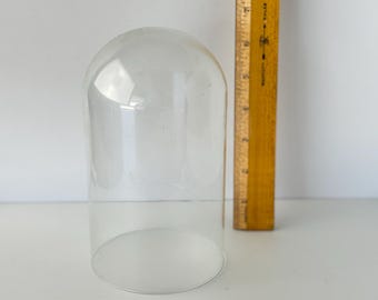 Vintage Clear Glass Display Cloche | Bell Jar Dome | Small Glass Terrarium Figurine Cover