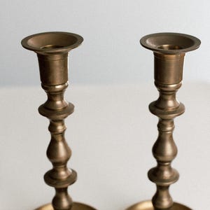Vintage 10” Tall Brass Candlestick Holders Set of 2 - Solid Brass Taper Stands bild 3