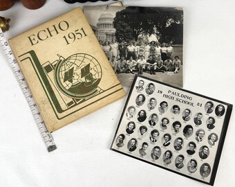 Paulding High School 1951 Football Squad Photo | Ohio Vintage Team Picture