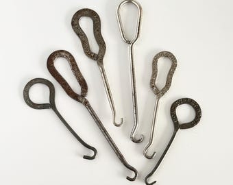 Lot of 5 Vintage Shoe Button Hooks | Antique Advertising Boot Hooks | 1910s-1920s