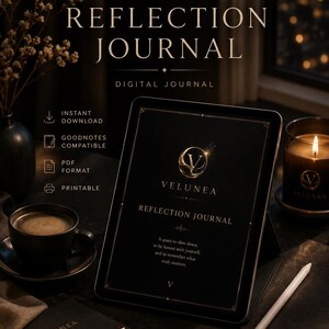 Reflektionsdagbok PDF | Digital arbetsbok för självreflektion (kompatibel med GoodNotes)