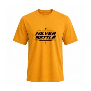Never Settle Motivational T-Shirt, Gym Quote Shirt, Success Mindset Tee