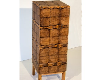 Cabinet made of reclaimed wood