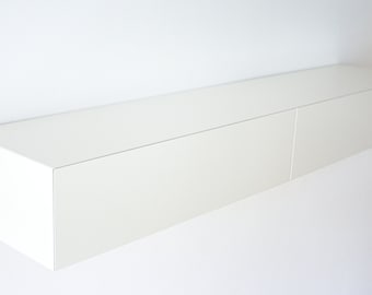 Floating bedside table - White