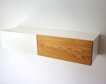 Wall box white & oak