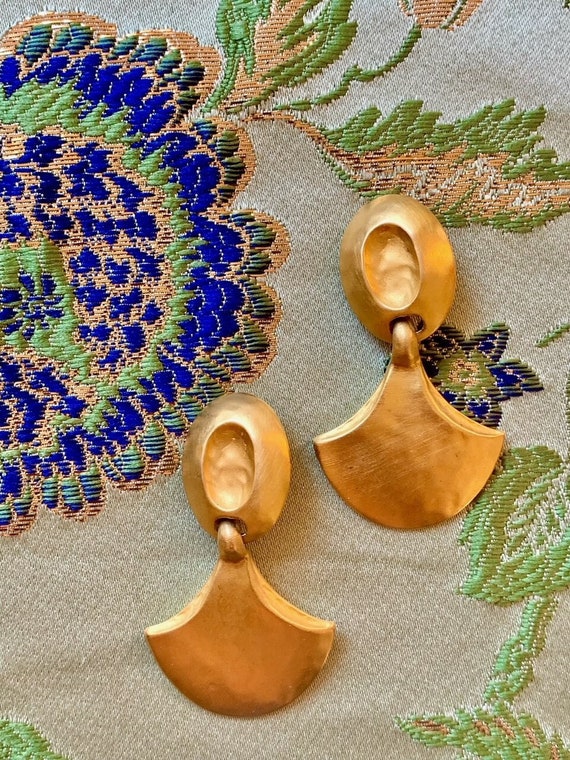 Vintage Nordstrom Gold Tone Statement Earrings