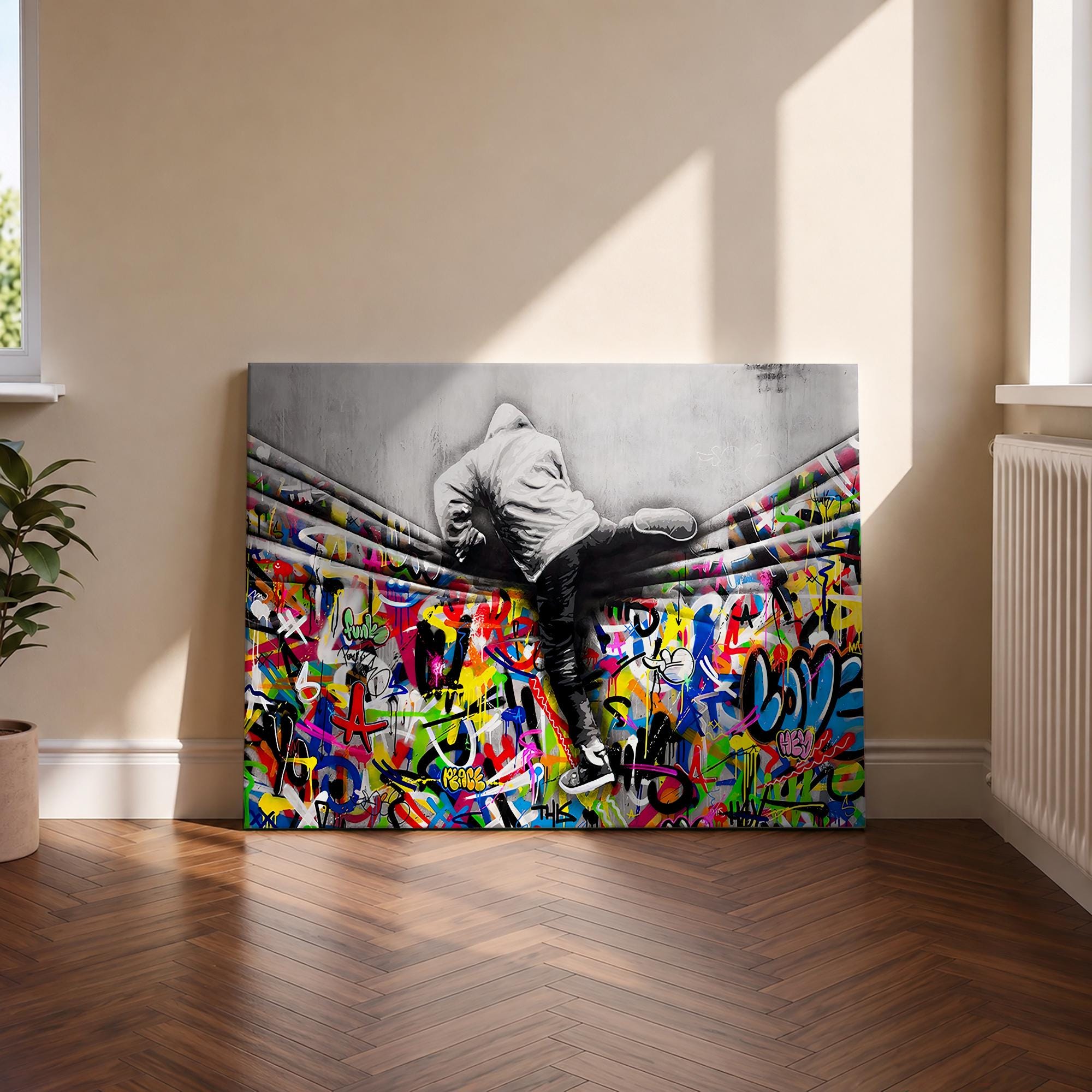 Lime Green Graffiti Wall Art - Etsy
