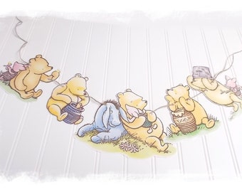 Classic Pooh Banner Pooh Decoration For Home Decor Baby Shower Birthday Banner  Laminated Banner #1