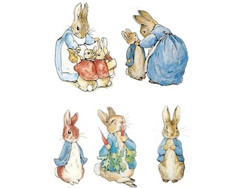 2.5"-4" BEATRIX POTTER MOUSE OVAL CHARACTER CUSTOM HEAT TRANSFER IRON ON 2.5"-4" BEATRIX POTTER MOUSE OVAL CHARACTER CUSTOM HEAT TRANSFER IRON ON