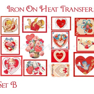 Whaline 14Pcs Valentine's Day Iron On Transfers Patches Gnome Love Heart  Cupid Car Pink Luck Shamrock Leopard Heat Transfer Stickers St. Patrick's  Day