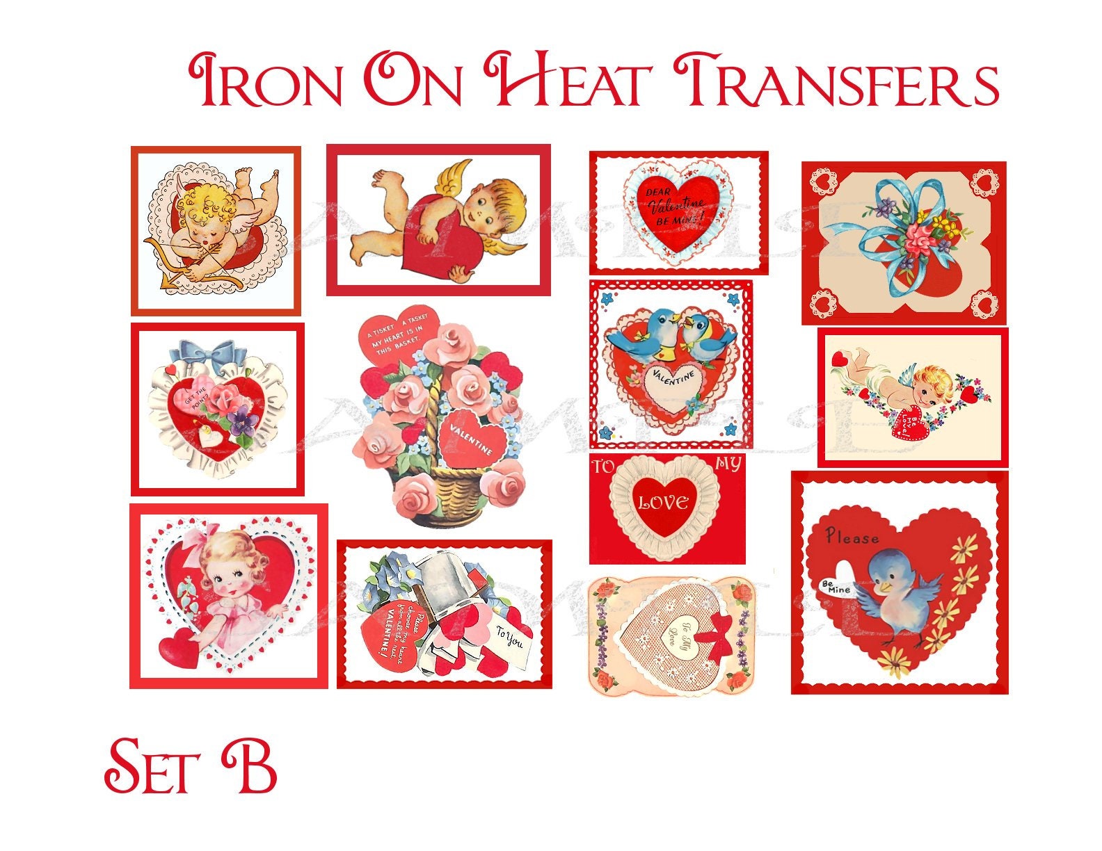 3 Pieces Valentine's Day Iron on Heat Transfer Vinyls Valentines Gnome Car Iron on Stickers Valentine Heat Transfer Patches Valentine's Iron on