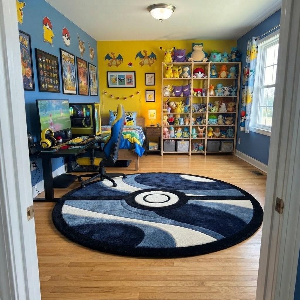 Poke ball rug - Etsy 日本