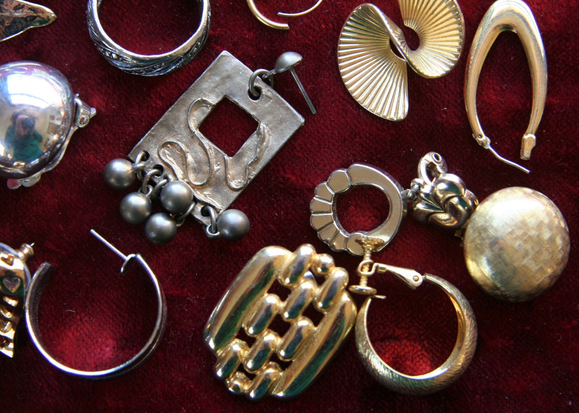 25Piece Lot of Vintage Jewelry Findings Gold & Silver Tones Etsy