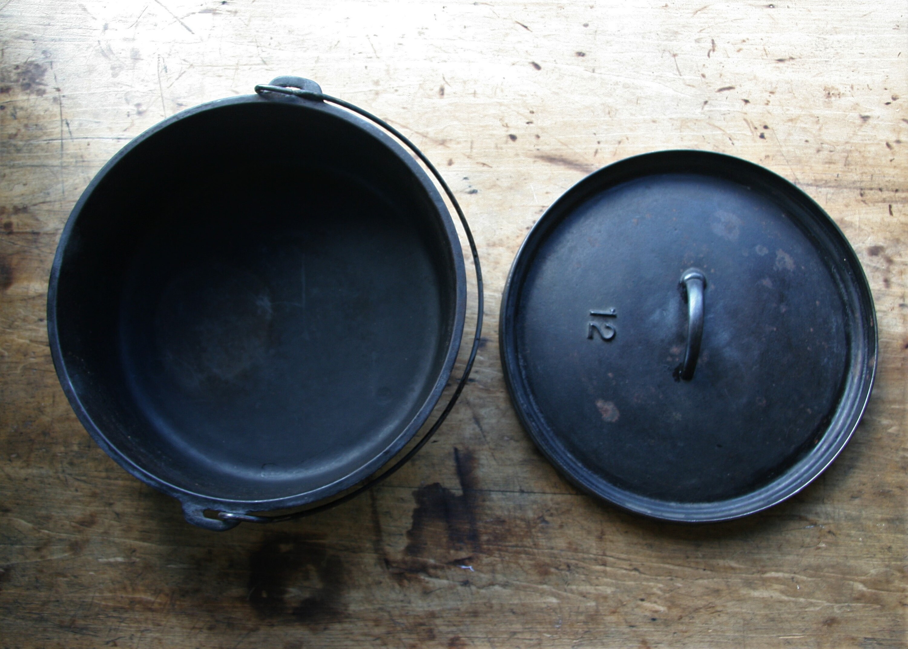 Large Vintage Cast Iron Camp Oven No. 12 12 Inch Dutch Oven Etsy