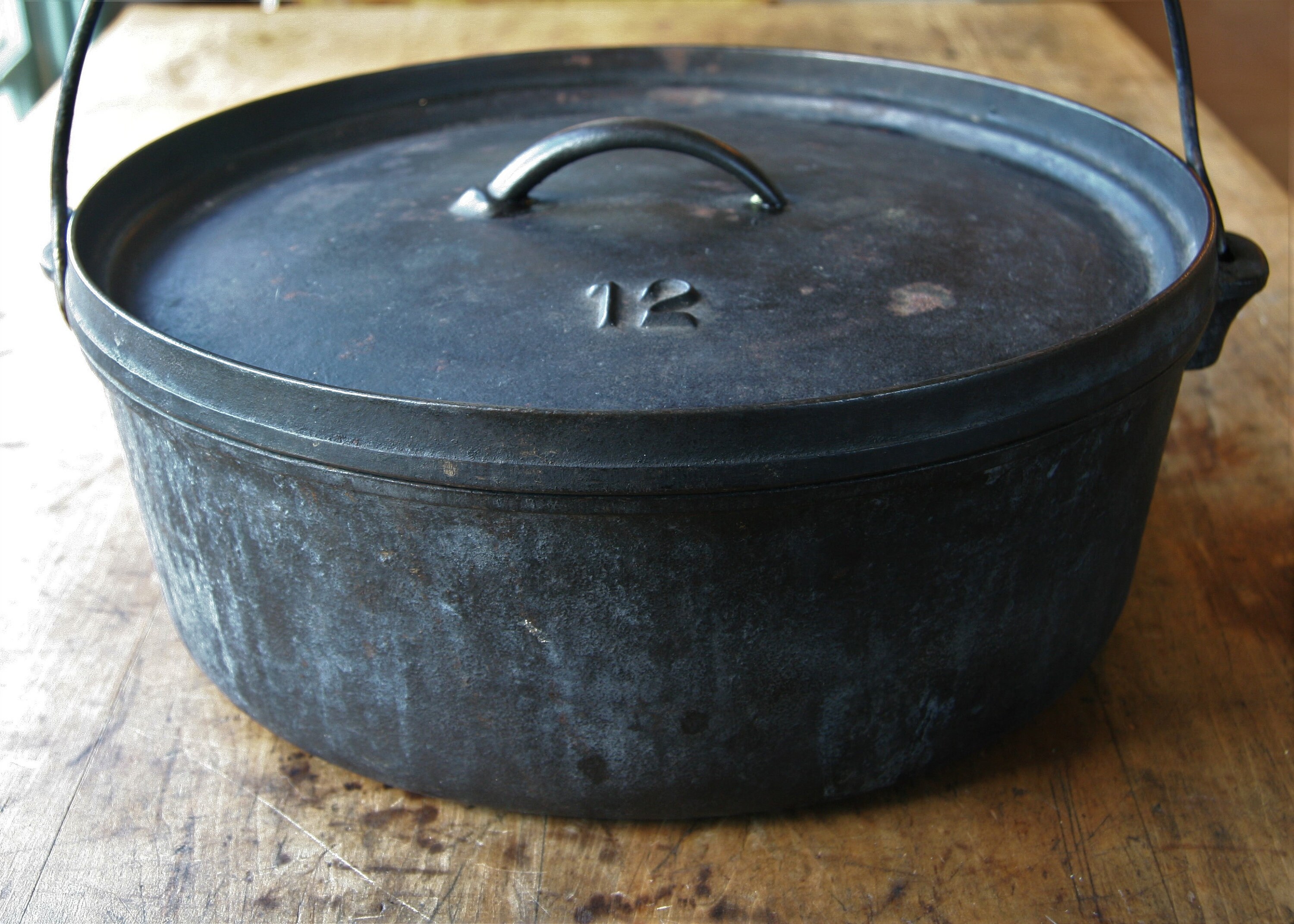 Large Vintage Cast Iron Camp Oven No. 12 12 Inch Dutch Oven Etsy