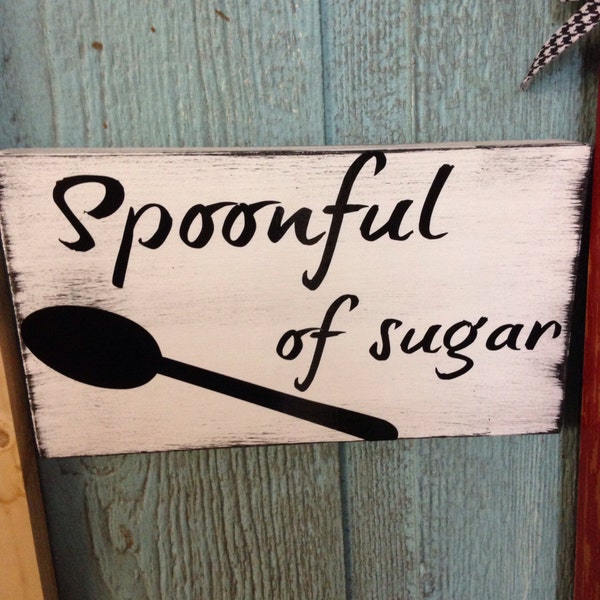 Spoonful of Sugar, Be Grateful, and Just Roll with it. Kitchen Decor. Rustic 3 piece Sign Set. Kitchen farmhouse kitchen decor dining room