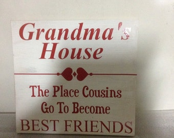 12x12 Grandmas House Is Where Cousins Gather to Become Best Friends mothers day grandkids Christmas birthday