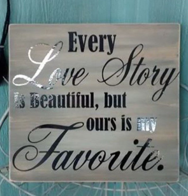 Love Story 12x12 wood sign image 1